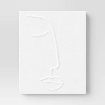 8" x 10" Face Unframed Wall Canvas White - Threshold™