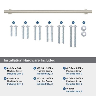 Satin Nickel 18-Inch Modern Appliance Pull with Mounting Hardware