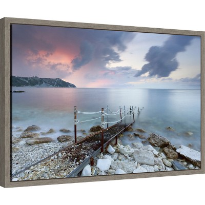 Path to the Light Gray Framed Canvas Wall Art