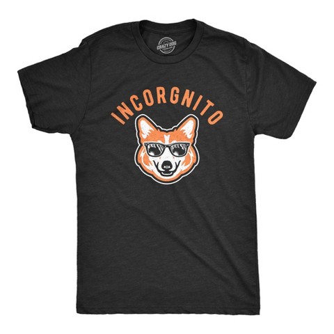 Мужские футболки Crazy Dog T-Shirts, Inc. Mens Incorgnito T Shirt Funny Incognito Corgi Graphic Pet Dog Puppy Animal Lover Novelty Tee - Crazy Dog Men's T Shirt For Dog Lovers Black M