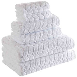 BAGOKIE 6 Piece Cotton Bath Towel Set - 1 of 4