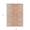 Salmon And Ivory Abstract Washable Indoor Outdoor Area Rug - 3 of 4