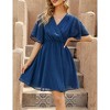 Women's Floral Dress Casual Short Sleeve Sundress Swing A Line Maxi Dresses - 4 of 4