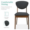 Best Choice Products 5-Piece Compact Wooden Mid-Century Modern Dining Set w/ 4 Chairs, Padded Seat & Back - image 3 of 4