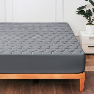 Nestl 100% Waterproof Quilted Mattress Pad Cover, Hypoallergenic Fitted Mattress Protectors, Upto 21-Inch Deep Pocket Fitted Mattress Cover - 1 of 4