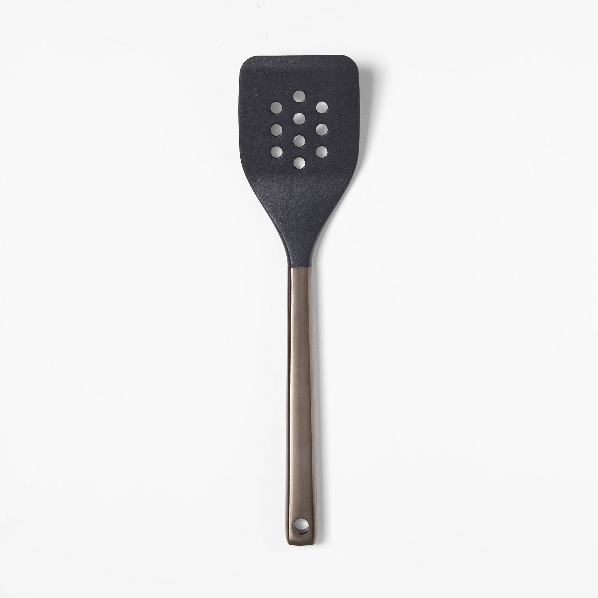 Silicone/Stainless Steel Slotted Turner Matte Black - Figmint™