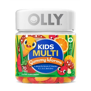 OLLY Kids' Multivitamin Gummy Worms - 70ct - 1 of 4