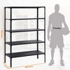 SUGIFT 5-Tier Storage Rack Shelf 48"W x 19"D x 70"H Freestanding Shelving Unit, Black - 2 of 4
