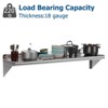 Stainless Steel Wall Mounted Shelf, Heavy Duty Metal Floating Shelves for Kitchen, Garage, Laundry, Utility Room, Flat Surface - 4 of 4