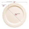 Smarty Had A Party 10" Ivory Vintage Plastic Dinner Plates - 120 pcs - 3 of 4