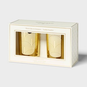 Candle Discovery Set - Warm Cider & Cinnamon + Vanilla Pumpkin - Threshold™ - 1 of 3