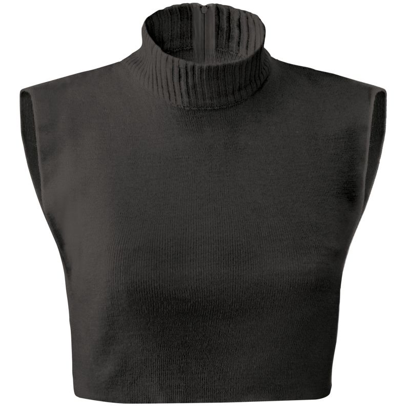 Collections Etc Zippered Dickie Layer Top with Armholes - Soft Knit Mock Turtleneck for Layered Look, 2 of 4