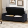 FONTOI 50" Ottoman Bench, Rectangular Design with Hinged Lid, Footrest with Hidden Storage for Living Room, Bedroom, Entryway, Blue, 20"*16.75"*50.25" - 2 of 4