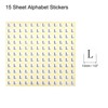 Unique Bargains Scrapbooking Crafts Round Self-Adhesive Alphabet Letter Stickers 15 Pcs - 2 of 4