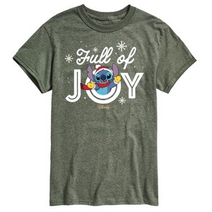 Men's - Lilo and Stitch - Full Of Joy Christmas Short Sleeve Graphic T-Shirt - 1 of 4