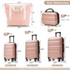Gulches Hardshell ABS Luggage Set Lightweight Durable with Dual Spinner Wheels 12 20 24 28 inch W Expandable Duffel 8-Piece Packing Cubes Rose Gold - 3 of 4