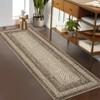 Washable Modern Geometric Bordered Area Rugs for Bedroom Living Room, Soft Non Slip Floor Carpet for Office - 2 of 4