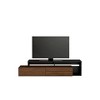 Nexera Tonik TV Stand for TVs up to 72" Black/Walnut: Modern Entertainment Center with Storage Drawers - 2 of 4