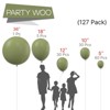 PartyWoo Balloons Sage Green Matte Olive Eucalyptus 36 18 12 10 5 Inch 127 pcs - 2 of 4