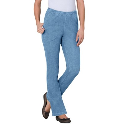 Woman Within Women's Plus Size Petite Bootcut Fineline Denim Jean