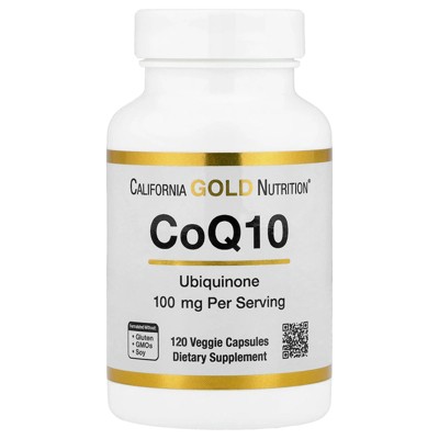 CoQ10, Coenzyme Q10, Ubiquinone, USP Grade, 100 mg, 120 Veggie Capsules