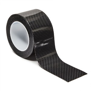 Stockroom Plus Universal Carbon Fiber Automotive Anti-Collision Strip, Door Sill Protector Edge Guard for Car Trunk, 2.7 in x 33 ft Black - 1 of 4