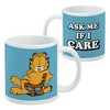 Garfield Ask Me If I Care Ceramic Coffee Mug, Novelty Gift Mugs for Coffee, Tea and Hot Drinks, 11oz, White - 2 of 4