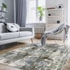 Captiv8e Designs Connor Industrial Abstract Green/Blue Area Rug - 2 of 4