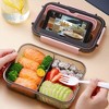Acekool 1100ML Bento Lunch Box, 2 Compartments, Leakproof Food Container, Microwave Safe, Lightweight Lunch Solution for Office & School - 3 of 4
