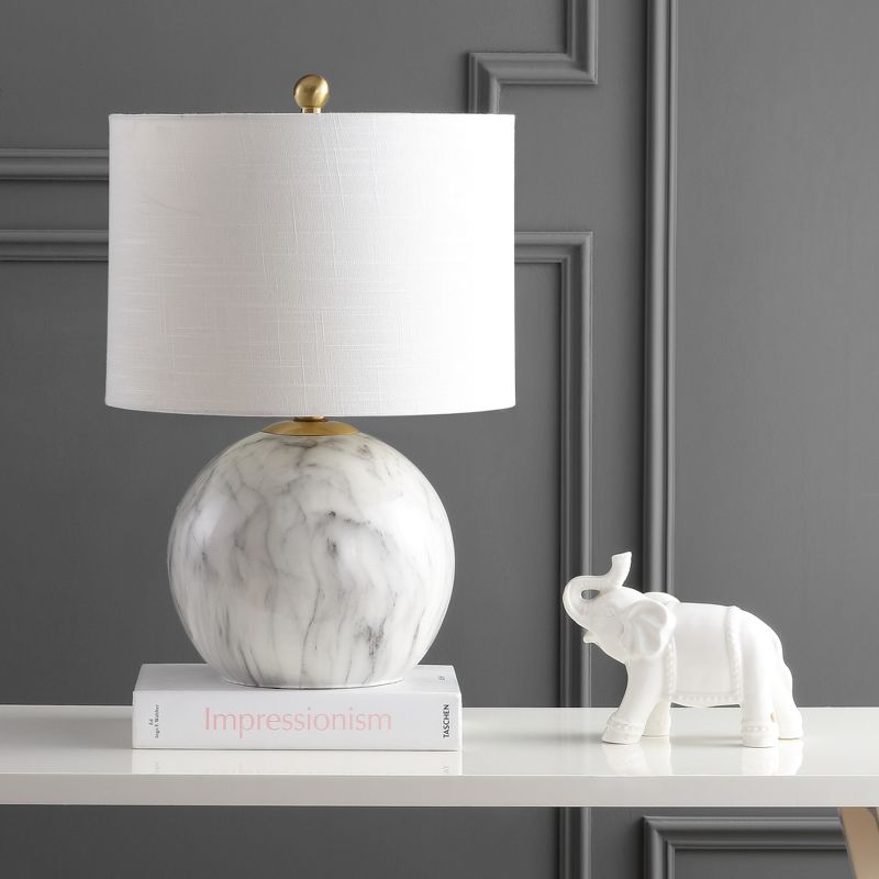 JONATHAN Y Luna Faux Marble Resin LED Table Lamp, 5 of 9