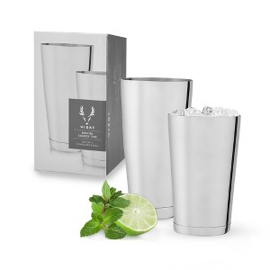 Viski Stainless Steel Shaker Tins, Set of 2 Boston Shaker Tins, Cocktail Shaker Set, 28 Oz & 18 Oz - 1 of 4