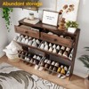 Shoe Storage Cabinet, Slim Freestanding Shoe Rack with Flip Drawers - 4 of 4