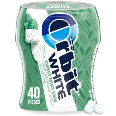 Orbit White Sweet Mint Sugar Free Chewing Gum - 40ct Bottle