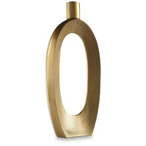 Signature Design by Ashley Lawtonville 21.75" Metal Vase, Antique Gold Finish - 1 of 4