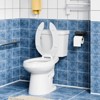 Commercial Heavy Duty Open Front Toilet Seat Without Cover Will Never Loosen and Reduce Call-Backs,Public Toilet Lid Elongated Safe, (White 18.5") - 2 of 4