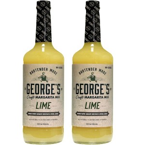 George’s Beverage Company Lime Margarita Mix - 1L Bottle - Gluten Free, All Natural Mixer - 1 of 2