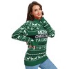 Coolmee Women's Ugly Christmas Sweater Fall Winter Quarter Zip Casual Knitwear Pullover - 4 of 4