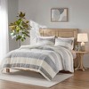 Gracie Mills Wilcox Farmhouse Stripe Faux Shearling Comforter Set - 2 of 4