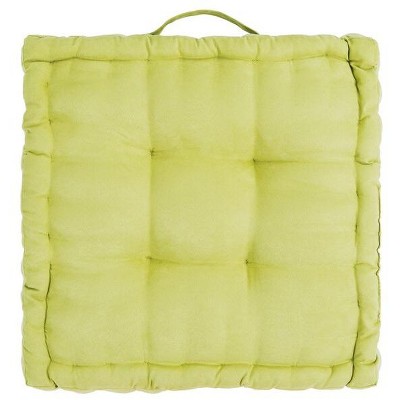 Light Green Velvet Tufted Square Floor Pillow