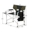 2-Pack Padded Folding Chairs with Side Tables for Camping and Outdoors - 3 of 4