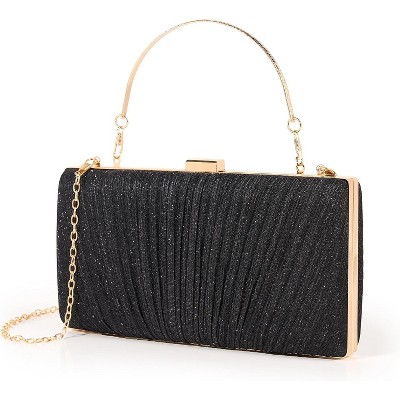 Clutch Purses for Women Pleated Evening Handbag with Chain Prom, Cocktail, and Wedding
