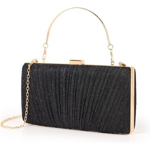 Clutch Purses for Women Pleated Evening Handbag with Chain Prom, Cocktail, and Wedding - 1 of 4