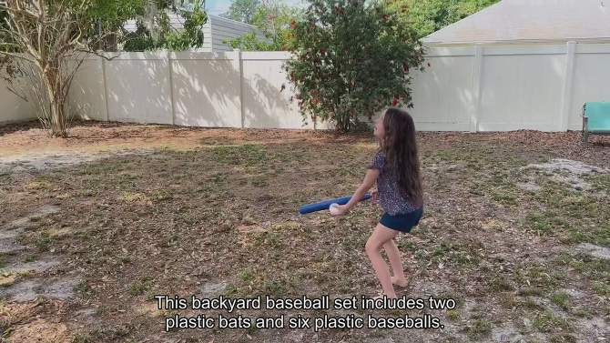 Botabee 32" Plastic Baseball Bats and 2.7'' 6 Baseballs, 2 of 6, play video