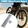 Unique Bargains J Bend Bicycle Steel Cycle Spokes with Nipples 200mm 7.87" Silver Tone 36 Pcs - 2 of 4