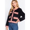 Slickblue Women's Faux Fur Jacket with Pockets, Long Sleeve, Soft Polyester, Black & Pink, Size S-L - 4 of 4