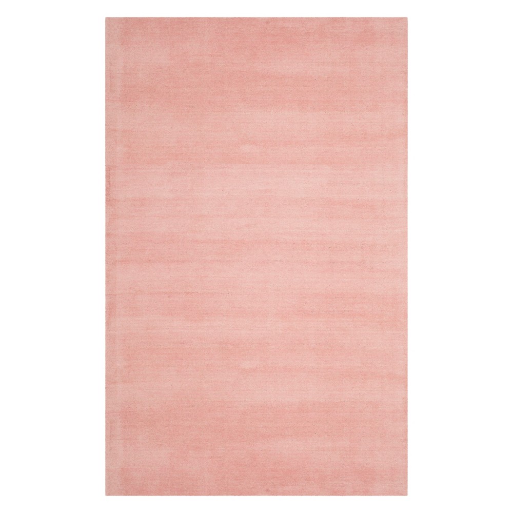 6'x9' Olive Solid Loomed Area Rug Light Pink - Safavieh