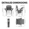 HOMLUX Folding Camping Chair with Adjustable Table, Wine Holder & Storage for Outdoor Use - 3 of 4