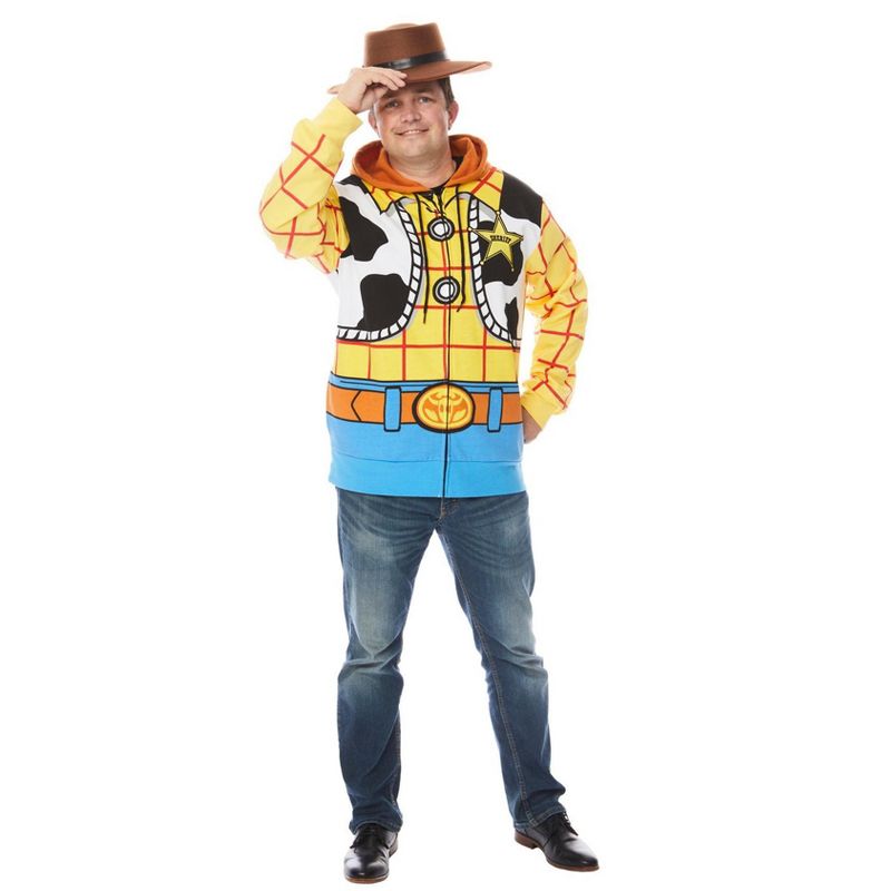 Mad Engine Toy Story Woody Mens Hoodie Costume, 2 of 5