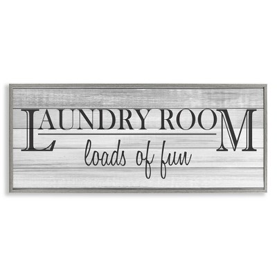 Stupell Industries Fun Laundry Room Funny Bathroom, 24" x 10"