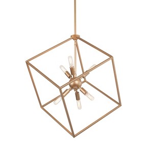 LNC Tabla 6-Lights 20" Modern Geometric Pendant Lightss, Matte Gold - 1 of 4